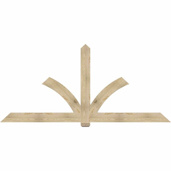 Ekena Millwork Redmond Rough Sawn Timber Gable Bracket, Douglas Fir, 108"W x 49"H x 2"D x 6"F, 11/12 Pitch GBW108X49X0206RED00RDF - main